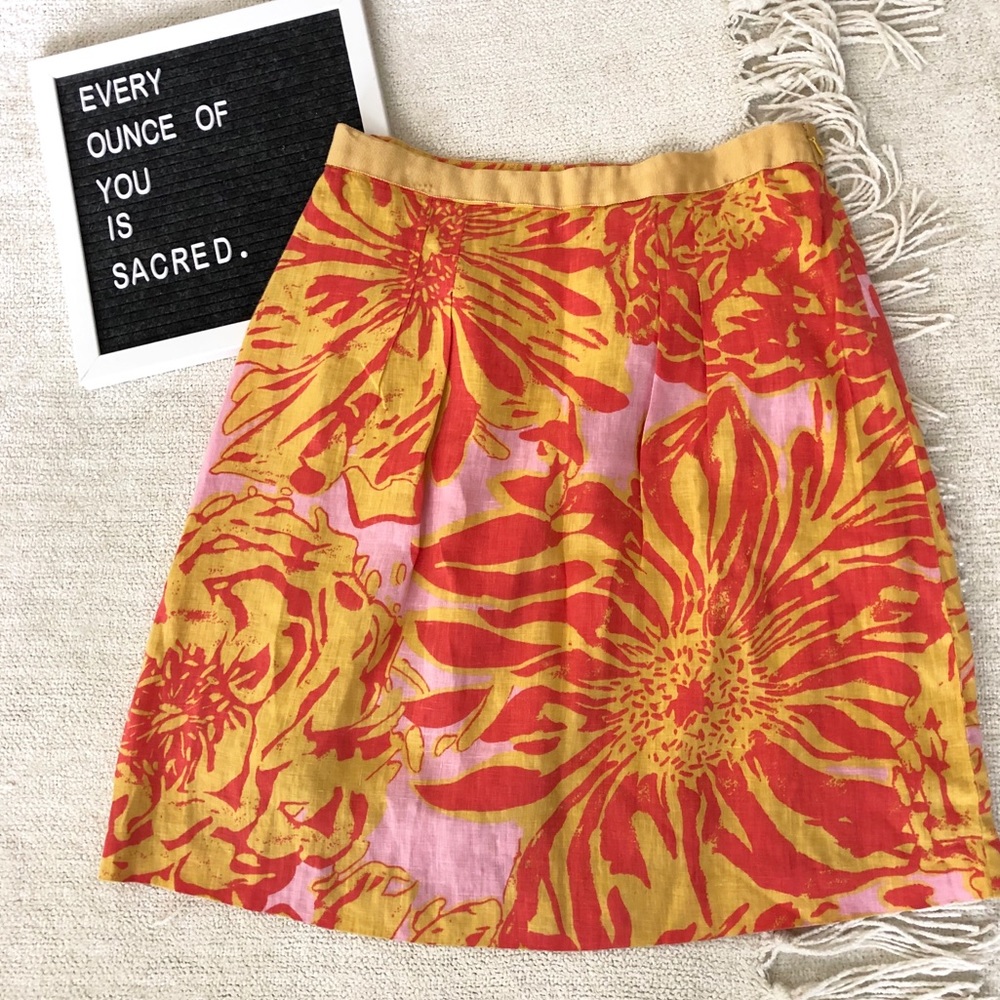 Anthropologie Fire Bloom Skirt - Picture 1 of 5